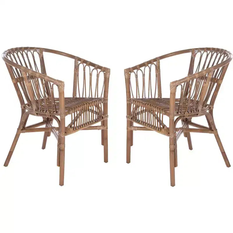 Fauteuil d'appoint en rotin Adriana - ACH6505 - Lot de 2 - Safavieh