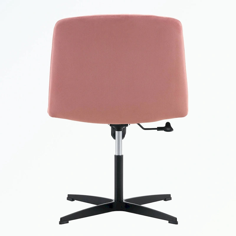 Chaise de bureau pivotante sans accoudoirs ergonomique avec dossier rayé à hauteur réglable