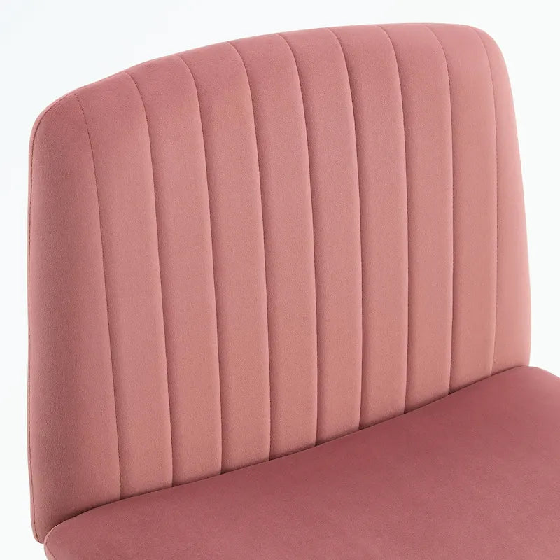 Chaise de bureau pivotante sans accoudoirs ergonomique avec dossier rayé à hauteur réglable