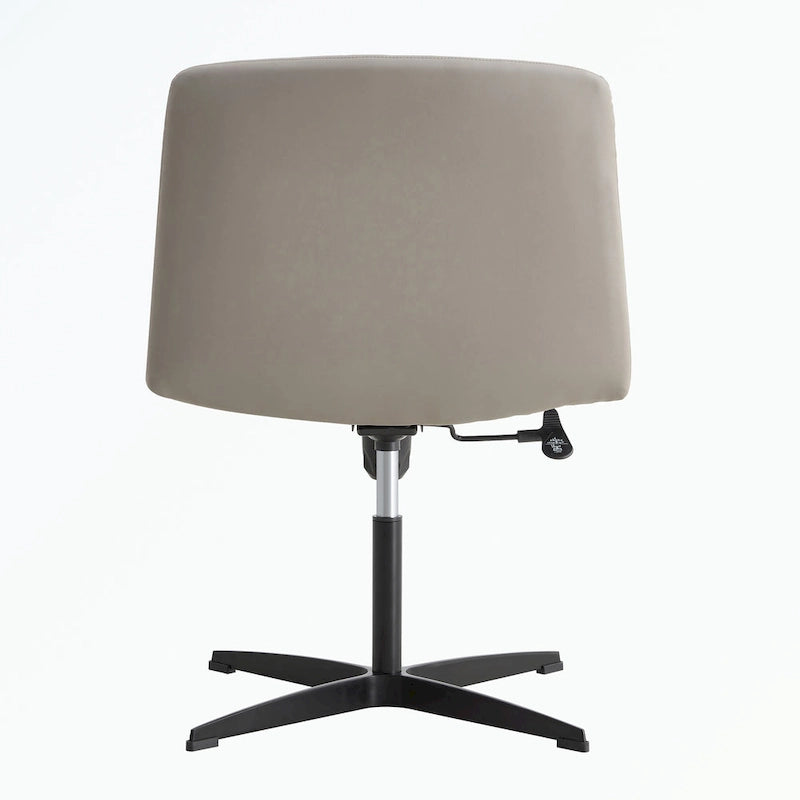 Chaise de bureau pivotante sans accoudoirs ergonomique avec dossier rayé à hauteur réglable