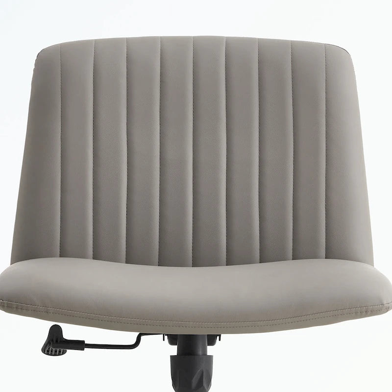 Chaise de bureau pivotante sans accoudoirs ergonomique avec dossier rayé à hauteur réglable