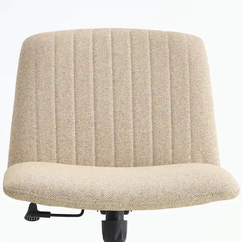 Chaise de bureau pivotante sans accoudoirs ergonomique avec dossier rayé à hauteur réglable