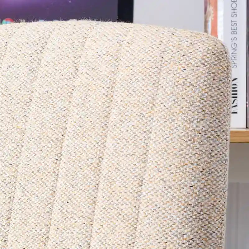 Chaise de bureau pivotante sans accoudoirs ergonomique avec dossier rayé à hauteur réglable