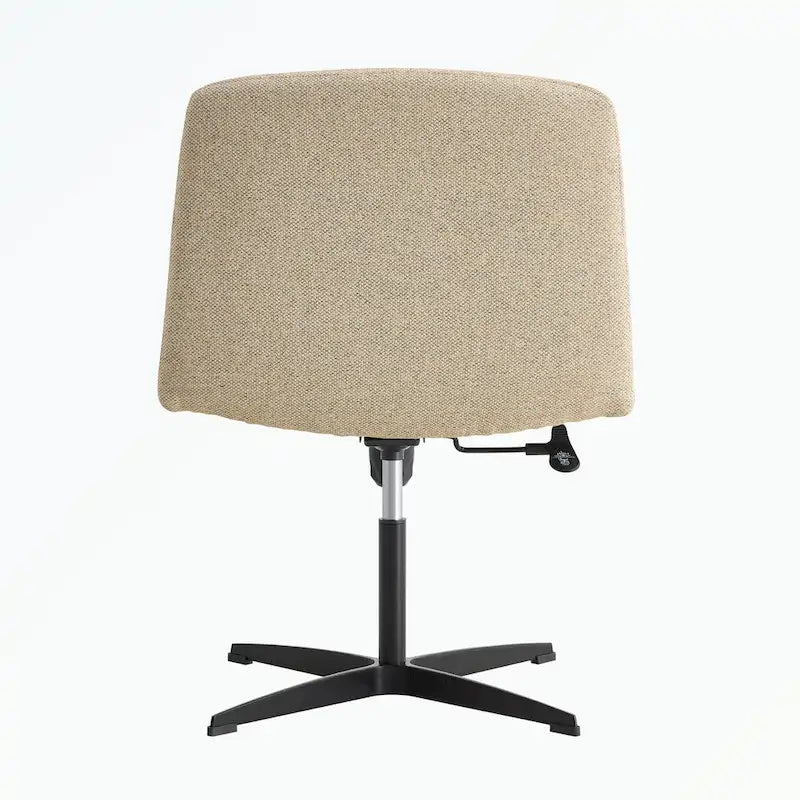 Chaise de bureau pivotante sans accoudoirs ergonomique avec dossier rayé à hauteur réglable