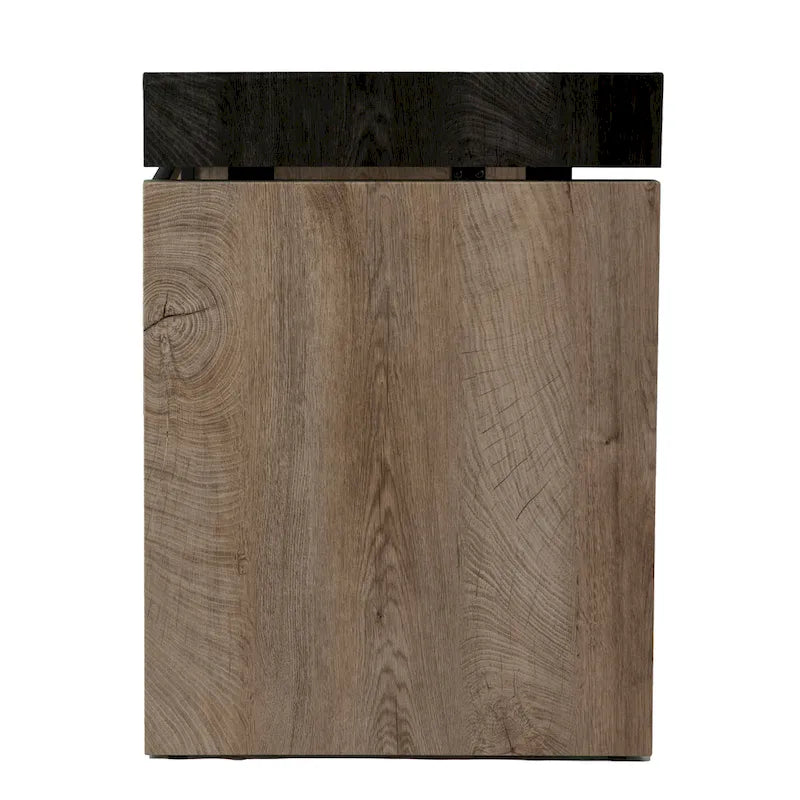 Bureau d'écriture bicolore noir et bois naturel style ferme moderne pour bureau à domicile