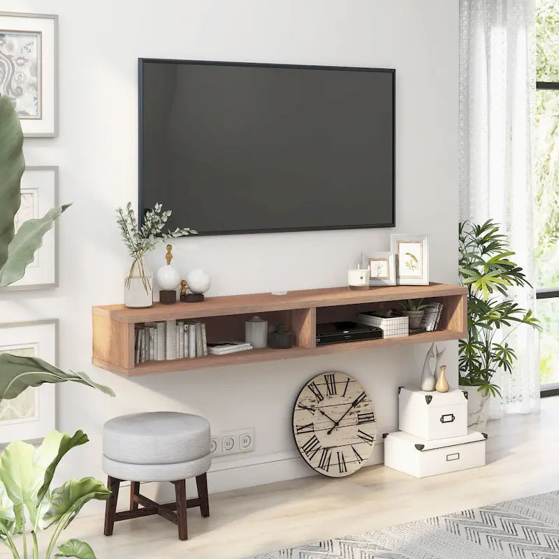 Meuble TV mural 2 étagères 152 cm Rydstorp Modern par Carson Carrington